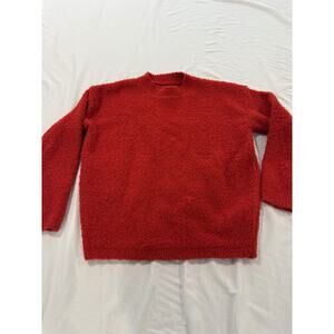 Red Fuzzy Commense Sweater Size XS
